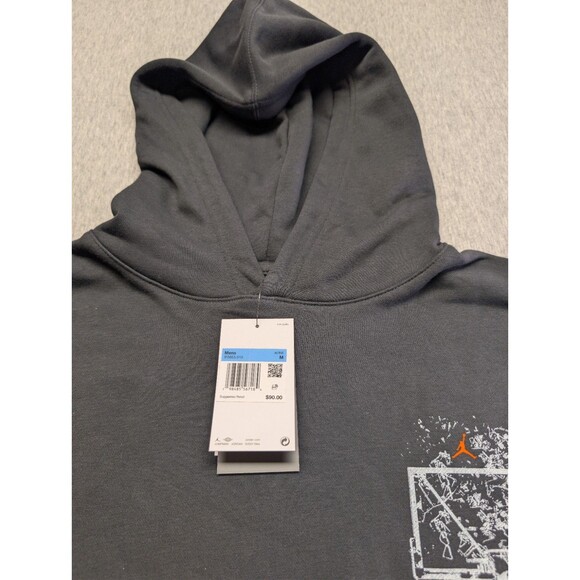 Nike Jordan Hoodie Sweatshirt Brooklyn Oversized Pullover IF5853-010 Men's M - Picture 4 of 10
